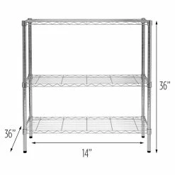 Outlet β Honey Can Do Chrome 3-Tier Heavy-Duty Adjustable Shelf Storage Unit π€© 21 Outlet β Honey Can Do Chrome 3-Tier Heavy-Duty Adjustable Shelf Storage Unit π€© -Honey Can Do Sales Store D613917S 7