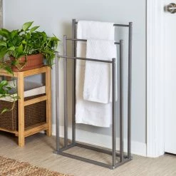 Brand new 🔔 Honey Can Do Gray 3-Tier Towel Rack 🥰 -Honey Can Do Sales Store D613918S 1