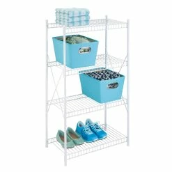 Hot Sale 🛒 Honey Can Do White 4-Tier Storage Shelf ✔️