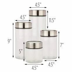 Brand new π Honey Can Do Kitchen Glass Jar Set with Fresh Date Dials, 4ct. π 12 Brand new π Honey Can Do Kitchen Glass Jar Set with Fresh Date Dials, 4ct. π -Honey Can Do Sales Store D613925S 5