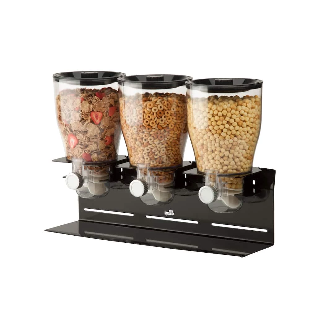 Discount π― Honey Can Do Black Triple Canister Commercial Cereal Dispenser β¨ 4 Discount π― Honey Can Do Black Triple Canister Commercial Cereal Dispenser β¨ - Image 2
