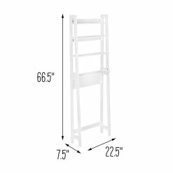 Best Pirce ✨ Honey Can Do White Over-The-Toilet Bathroom Space Saver 🥰 -Honey Can Do Sales Store D613929S 6