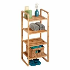 New 😀 Honey Can Do Bamboo 4-Tier Vertical Bamboo Shelf 🥰 -Honey Can Do Sales Store D613930S 2