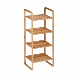 New 😀 Honey Can Do Bamboo 4-Tier Vertical Bamboo Shelf 🥰