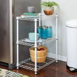 Buy 😀 Honey Can Do White 3-Tier Heavy-Duty Adjustable Shelving Unit 💯 -Honey Can Do Sales Store D613932S 1