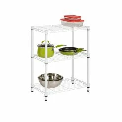 Buy 😀 Honey Can Do White 3-Tier Heavy-Duty Adjustable Shelving Unit 💯 -Honey Can Do Sales Store D613932S 3