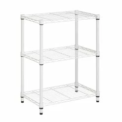 Buy 😀 Honey Can Do White 3-Tier Heavy-Duty Adjustable Shelving Unit 💯 -Honey Can Do Sales Store D613932S 4