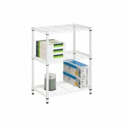 Buy 😀 Honey Can Do White 3-Tier Heavy-Duty Adjustable Shelving Unit 💯 -Honey Can Do Sales Store D613932S 5