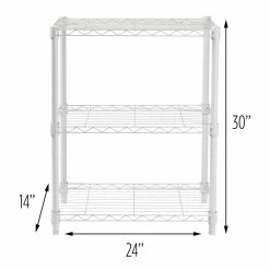 Buy 😀 Honey Can Do White 3-Tier Heavy-Duty Adjustable Shelving Unit 💯 -Honey Can Do Sales Store D613932S 6
