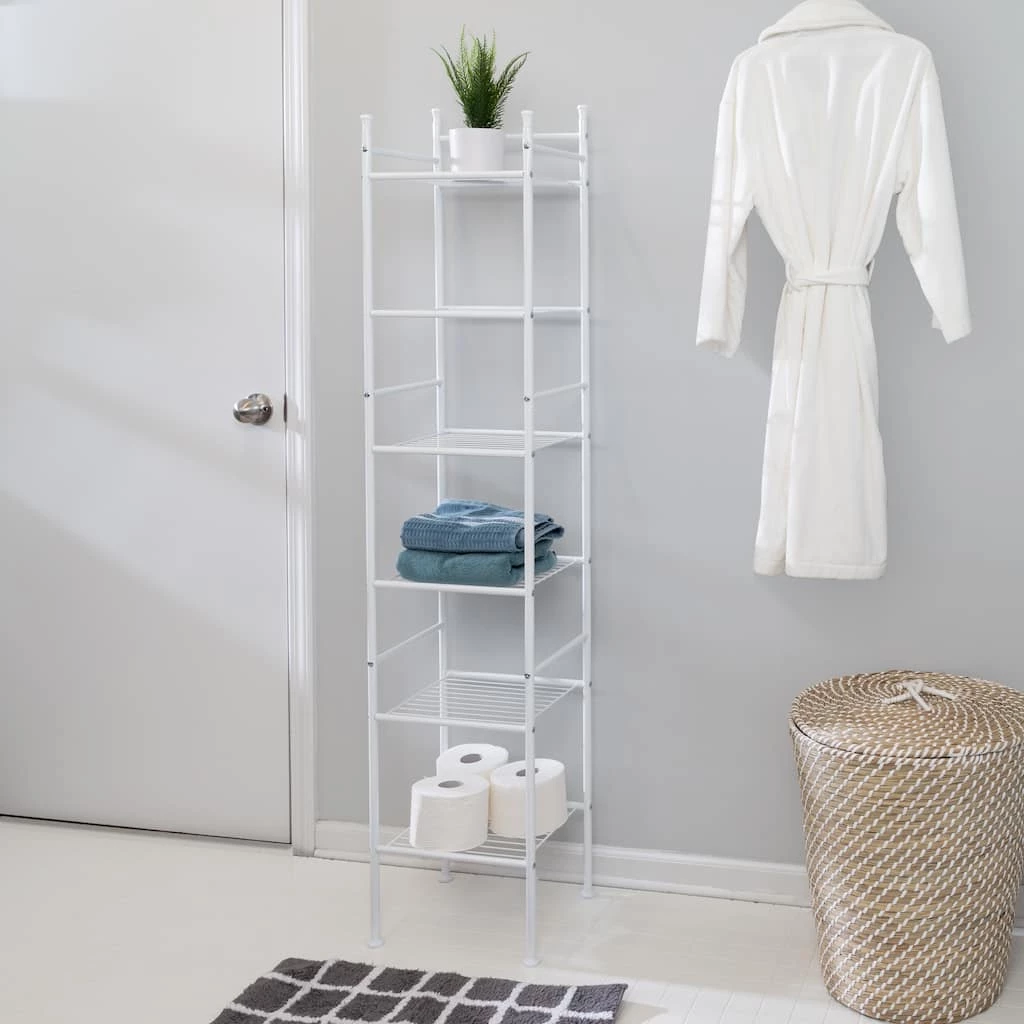 Best deal π Honey Can Do White 6-Tier Bathroom Storage Shelving Unit βοΈ 4 Best deal π Honey Can Do White 6-Tier Bathroom Storage Shelving Unit βοΈ - Image 2