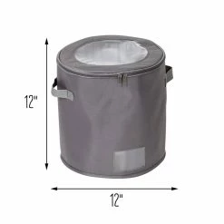 Cheapest 🎉 Honey Can Do 12" Gray Round Dinnerware Storage Box 👍 -Honey Can Do Sales Store D613950S 11