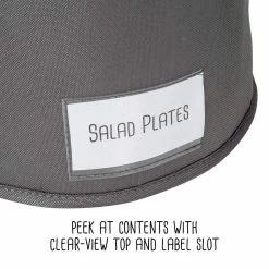 Cheapest 🎉 Honey Can Do 12" Gray Round Dinnerware Storage Box 👍 -Honey Can Do Sales Store D613950S 12