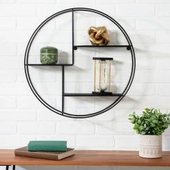 Outlet ❤️ Honey Can Do 3-Tier Steel Circle Wall Shelf ⌛ -Honey Can Do Sales Store D613952S 2