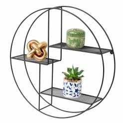 Outlet ❤️ Honey Can Do 3-Tier Steel Circle Wall Shelf ⌛ -Honey Can Do Sales Store D613952S 3