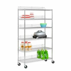 Flash Sale ✨ Honey Can Do Chrome 6-Tier Heavy-Duty Adjustable Shelving Unit 🛒 -Honey Can Do Sales Store D613953S 3