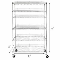 Flash Sale ✨ Honey Can Do Chrome 6-Tier Heavy-Duty Adjustable Shelving Unit 🛒 -Honey Can Do Sales Store D613953S 7