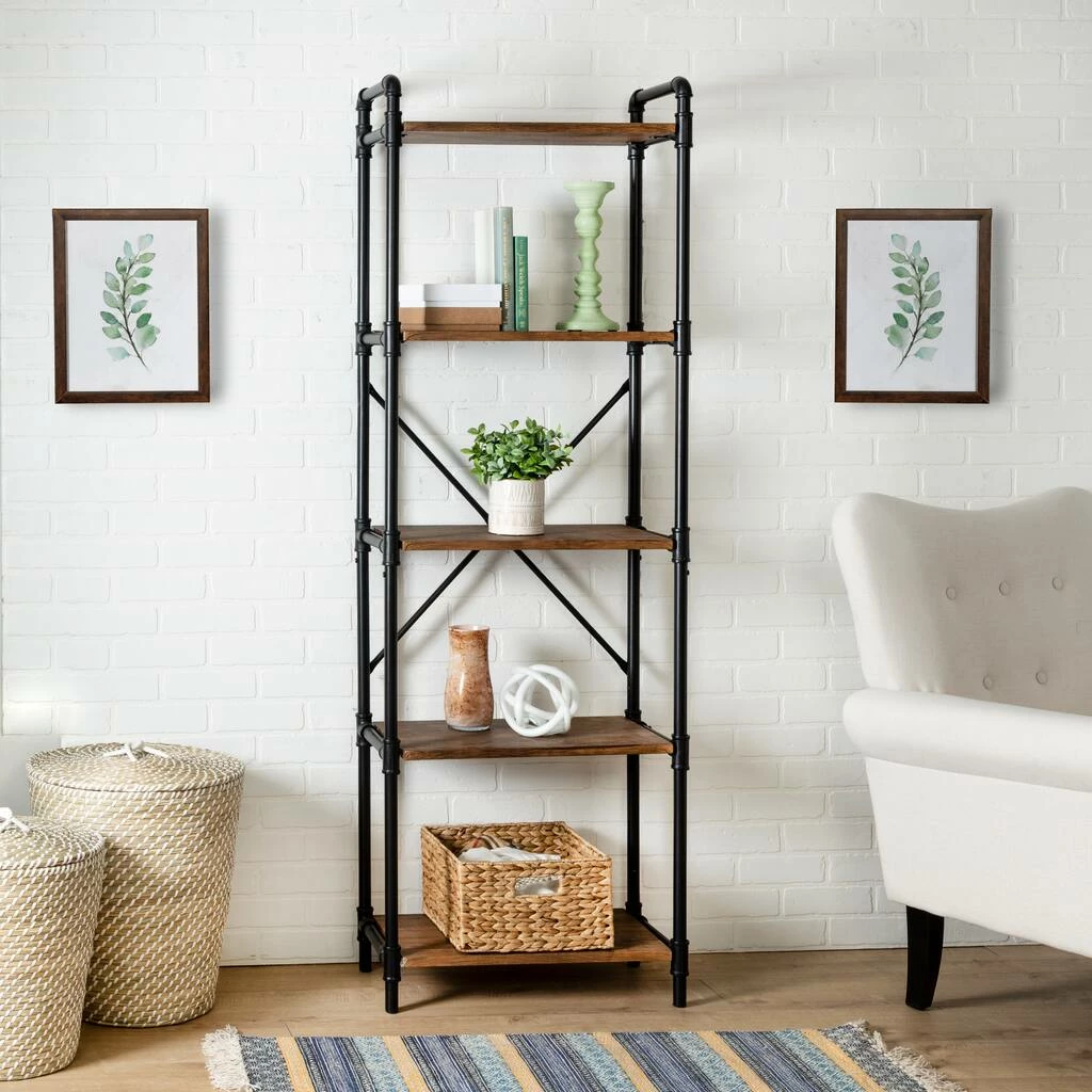 Deals π Honey Can Do Black 5-Tier Industrial Bookshelf π 4 Deals π Honey Can Do Black 5-Tier Industrial Bookshelf π - Image 2