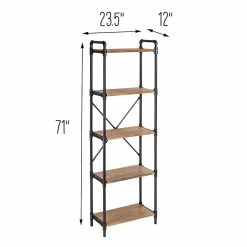 Deals π Honey Can Do Black 5-Tier Industrial Bookshelf π 18 Deals π Honey Can Do Black 5-Tier Industrial Bookshelf π -Honey Can Do Sales Store D613954S 6