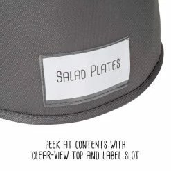 Cheapest 🧨 Honey Can Do 10" Gray Round Dinnerware Storage Box ✔️ -Honey Can Do Sales Store D613956S 12