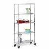 Discount 🧨 Honey Can Do 5-Tier Chrome Shelving Unit with Casters 😍 -Honey Can Do Sales Store D613957S 1