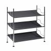 Cheap 🥰 Honey Can Do Chrome & Black 3-Tier 👟 Shoe Rack 😀