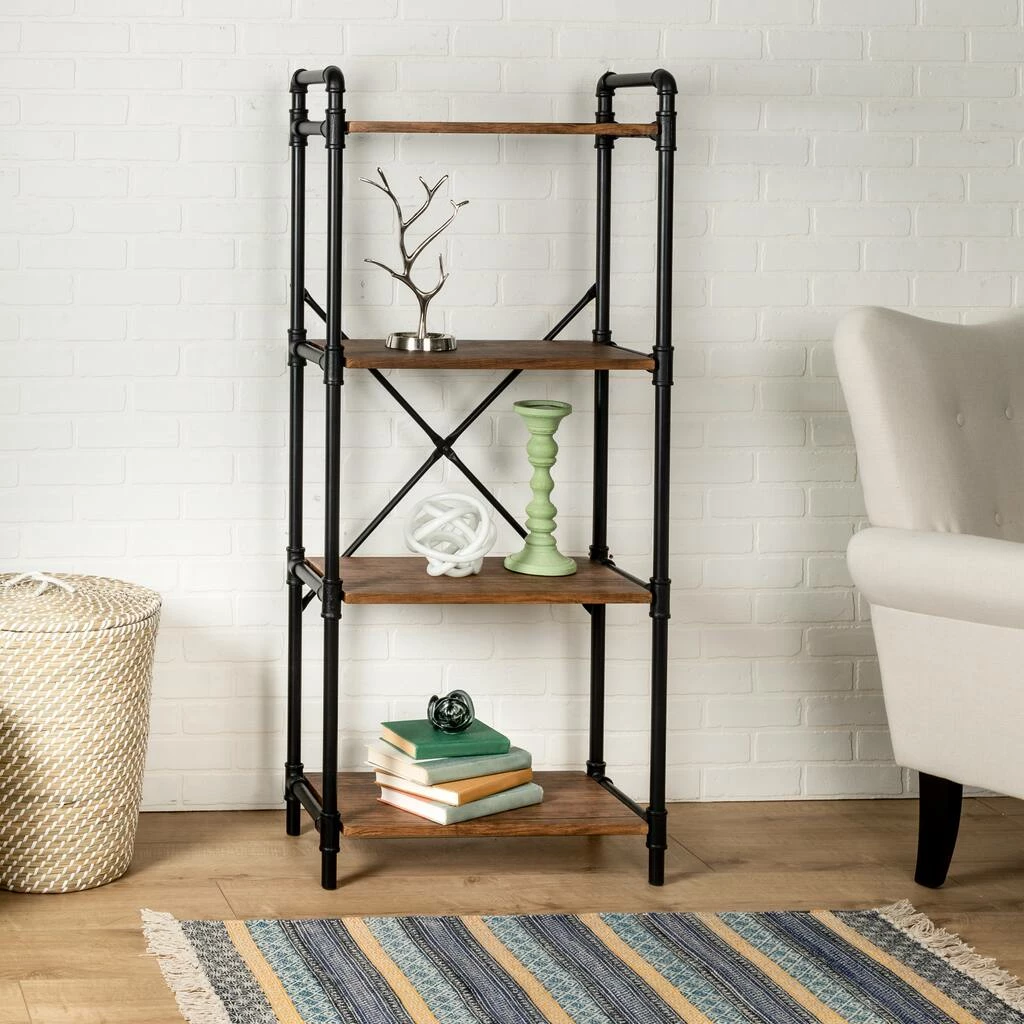 Budget π₯° Honey Can Do Black 4-Tier Industrial Bookshelf π€© 4 Budget π₯° Honey Can Do Black 4-Tier Industrial Bookshelf π€© - Image 2