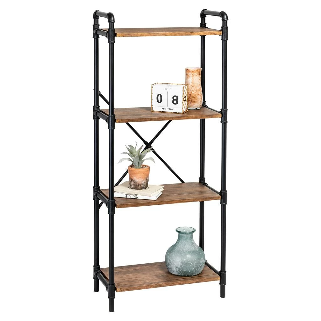 Budget π₯° Honey Can Do Black 4-Tier Industrial Bookshelf π€© 5 Budget π₯° Honey Can Do Black 4-Tier Industrial Bookshelf π€© - Image 3