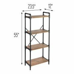 Budget π₯° Honey Can Do Black 4-Tier Industrial Bookshelf π€© 18 Budget π₯° Honey Can Do Black 4-Tier Industrial Bookshelf π€© -Honey Can Do Sales Store D613967S 6