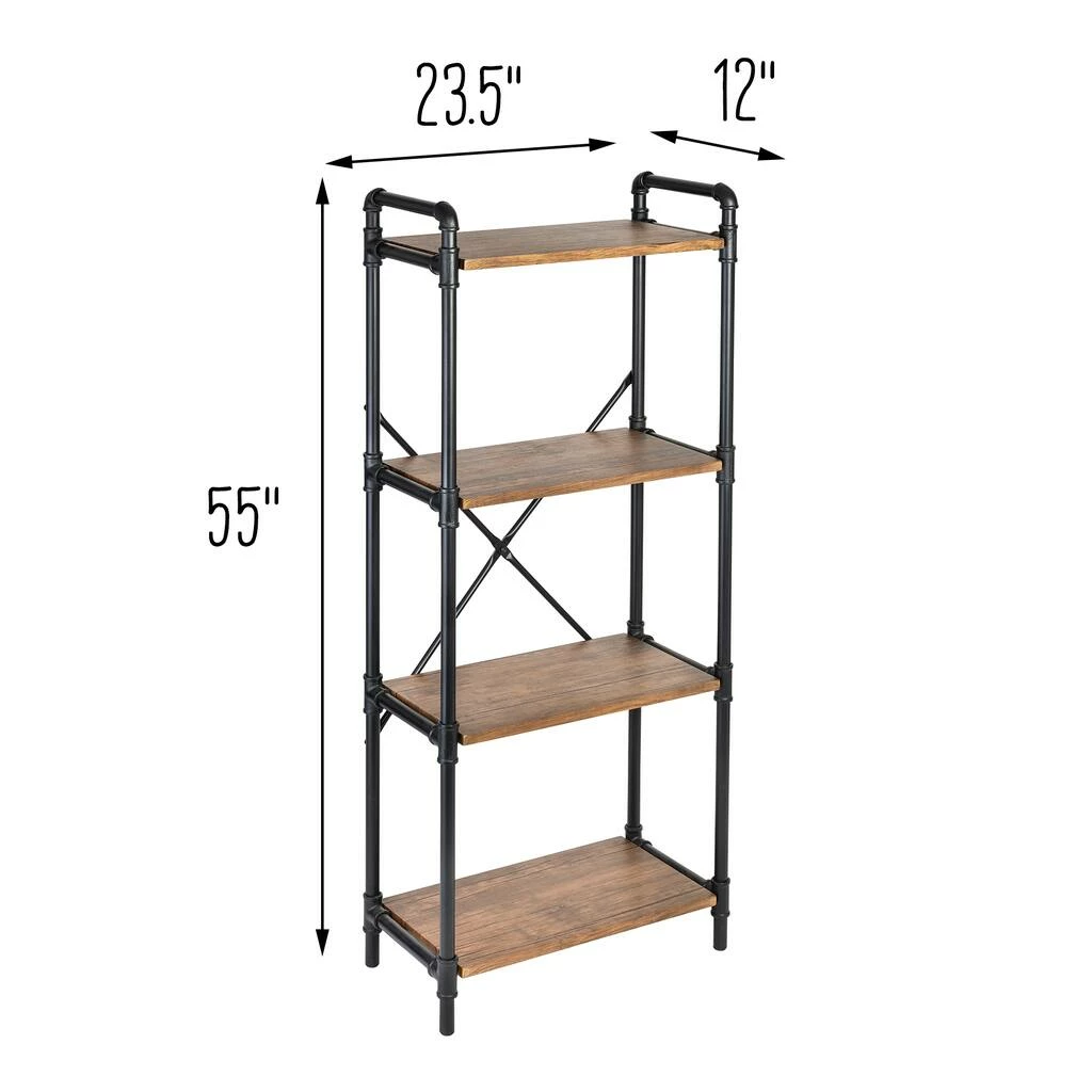 Budget π₯° Honey Can Do Black 4-Tier Industrial Bookshelf π€© 8 Budget π₯° Honey Can Do Black 4-Tier Industrial Bookshelf π€© - Image 6