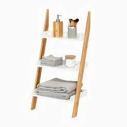 New 🌟 Honey Can Do White 3-Tier Leaning Ladder Shelf ❤️
