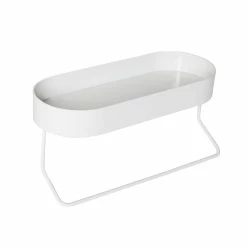 Best reviews of 😍 Honey Can Do White Wall Mounted Bathroom Shelf with Towel Bar & Oval Top Tray ⌛ -Honey Can Do Sales Store D613981S 3