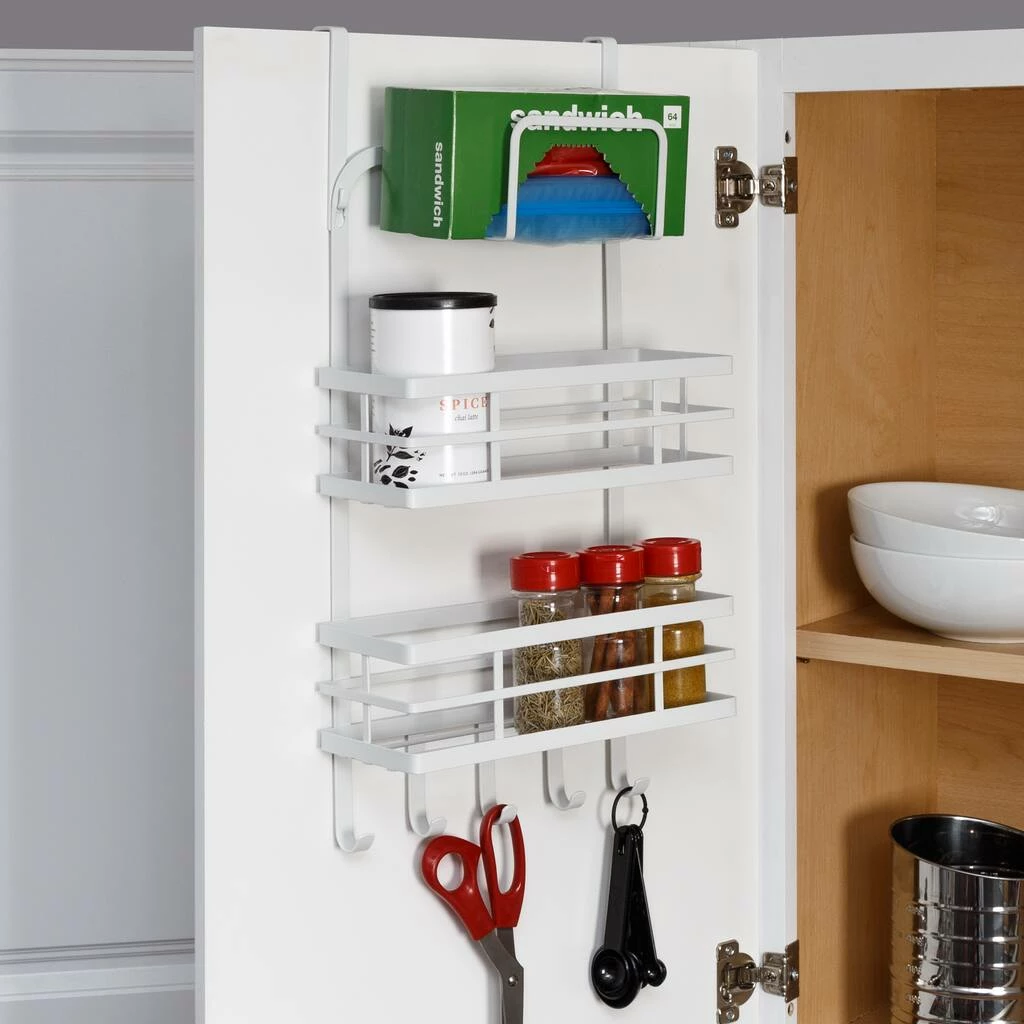 Hot Sale π Honey Can Do White Over Cabinet Door Organizer with Hooks β€οΈ 5 Hot Sale π Honey Can Do White Over Cabinet Door Organizer with Hooks β€οΈ - Image 3