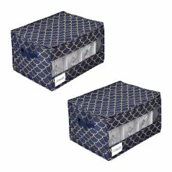 Cheap ✔️ Honey Can Do Golden Scallop Print Stemware Storage Box Set 👏