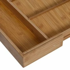 Best Sale 🔔 Honey Can Do Natural Adjustable Bamboo Drawer Organizer 👏 -Honey Can Do Sales Store D613991S 6