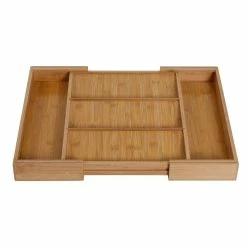 Best Sale 🔔 Honey Can Do Natural Adjustable Bamboo Drawer Organizer 👏 -Honey Can Do Sales Store D613991S 7