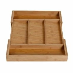 Best Sale 🔔 Honey Can Do Natural Adjustable Bamboo Drawer Organizer 👏 -Honey Can Do Sales Store D613991S 8
