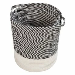 Buy π Honey Can Do Gray & White Two-Tone Cotton Rope Basket Set π 16 Buy π Honey Can Do Gray & White Two-Tone Cotton Rope Basket Set π -Honey Can Do Sales Store D614065S 7