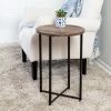 Discount 🛒 Honey Can Do Natural X-Pattern Base Round Side Table 🎉 -Honey Can Do Sales Store D614070S 1