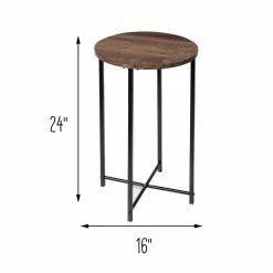 Discount π Honey Can Do Natural X-Pattern Base Round Side Table π 18 Discount π Honey Can Do Natural X-Pattern Base Round Side Table π -Honey Can Do Sales Store D614070S 8