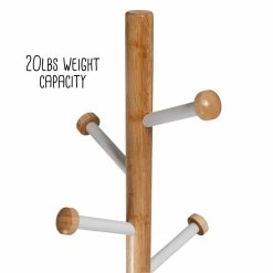 Discount 🤩 Honey Can Do 69.3" White Freestanding Corner 🧥 Coat Rack ✔️ -Honey Can Do Sales Store D614071S 8