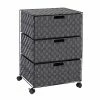 Coupon 👏 Honey Can Do 26" Black Three-Drawer Woven Home Office Organizer with Wheels 🌟 -Honey Can Do Sales Store D614074S 3
