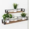 Wholesale ✔️ Honey Can Do Floating Decorative Metal & Wood Wall Shelves Set 🛒 -Honey Can Do Sales Store D614077S 1