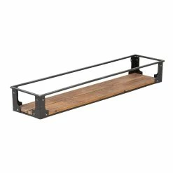 Wholesale ✔️ Honey Can Do Floating Decorative Metal & Wood Wall Shelves Set 🛒 -Honey Can Do Sales Store D614077S 4