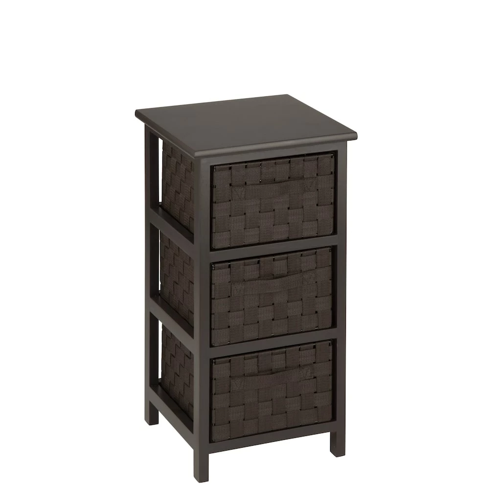 Best Sale π Honey Can Do 25" Small Espresso Storage Cabinet with Wood Frame & Woven Fabric Drawers π 3 Best Sale π Honey Can Do 25" Small Espresso Storage Cabinet with Wood Frame & Woven Fabric Drawers π