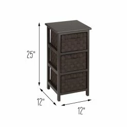 Best Sale π Honey Can Do 25" Small Espresso Storage Cabinet with Wood Frame & Woven Fabric Drawers π 9 Best Sale π Honey Can Do 25" Small Espresso Storage Cabinet with Wood Frame & Woven Fabric Drawers π -Honey Can Do Sales Store D614079S 4