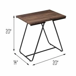 New 👍 Honey Can Do Black Square Side Table 👏 -Honey Can Do Sales Store D614080S 9