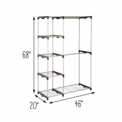 Cheapest 🤩 Honey Can Do Double Rod Freestanding Closet ⌛ -Honey Can Do Sales Store D614082S 6