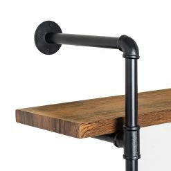 Budget 👍 Honey Can Do 34.5" Black Three-Tier Industrial Wall Shelf 🎁 -Honey Can Do Sales Store D614087S 5