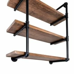 Budget 👍 Honey Can Do 34.5" Black Three-Tier Industrial Wall Shelf 🎁 -Honey Can Do Sales Store D614087S 8