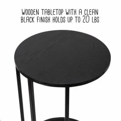 Wholesale 🔥 Honey Can Do Black Round C End Table 🌟 -Honey Can Do Sales Store D614088S 10